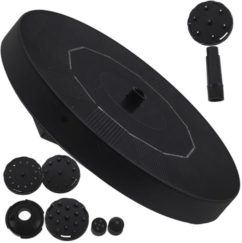 CAXUSD Schwimmendes Solar Wasserspiel Gartenbrunnen Solarbrunnen Wasserpumpe Automatische Wasserfontäne für Kleinen Teich Außen Kunststoff Metall
