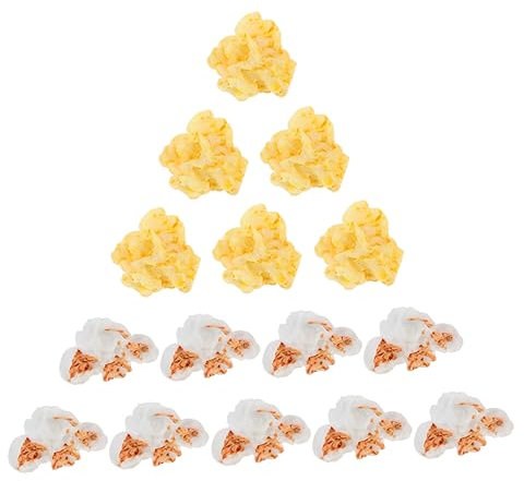 FELTECHELECTR 30stücke Imitation Popcorn Dekorationen Zubehör Für Ohrringe Und Deko Material Für -landschaften Und Fotografie-Requisiten