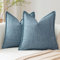 Artscope 2er Set Kissenbezüge Einfarbig Wurfkissenbezug Leinen Kissenbezug 45x45 cm Moderne Kissenhülle Dekokissen Sofakissen für Wohnzimmer Schlafzimmer Zuhause Dekor Blau