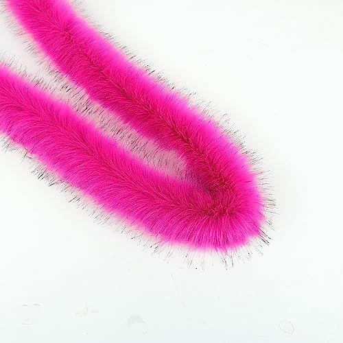 Anevous 2m Boa zum Basteln, Einfarbig Federboa, Flauschige Federschal, Federstreifen Hochzeit Dekorationen für Nähen Kunsthandwerk Dekoration, Kostüm-Accessoire, Party, Karneval,Rosenrot