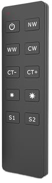 V2-S 12V 24V DC CCT LED-Controller 1CH*5A 2-Draht 2,4G Empfänger WW CW Dual-Weißlicht-Fernbedienung, geeignet for CCT-LED-Lichtleisten(R2 Remote Only)
