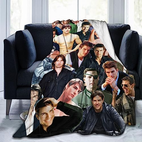 Foursssve Tom Cruise Decke aus weichem und bequemem Wollfleece, Überwurfdecken für Sofa, Büro, Auto, Camping, Yoga, Reisen, Heimdekoration, gemütlich, Plüsch, Stranddecke, Geschenk