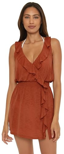 BECCA Damen Breezy Basics Dress, Beach Cover Ups for Women Kleid, Bronze (A), S