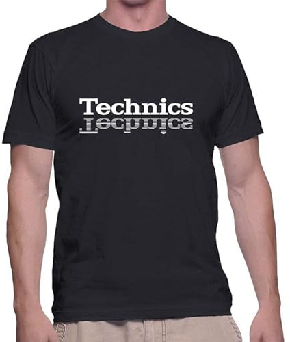 YXYWZL Technics Turntable T Shirts Black