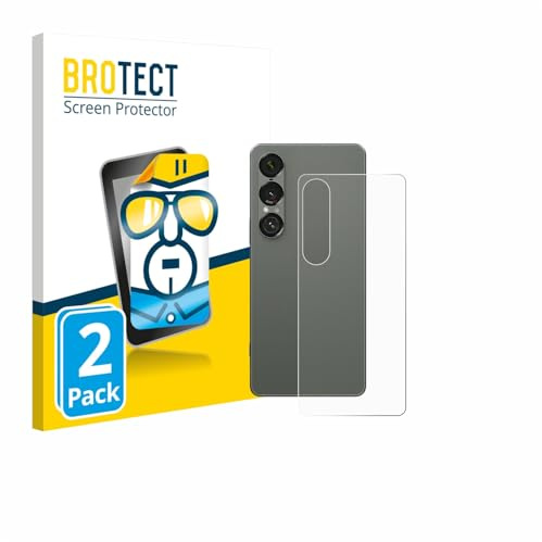 BROTECT 2 Stück Schutzfolie für Sony Xperia 1 VII (Rückseite) Displayschutz Folie Made in Germany, Ultra-Klar