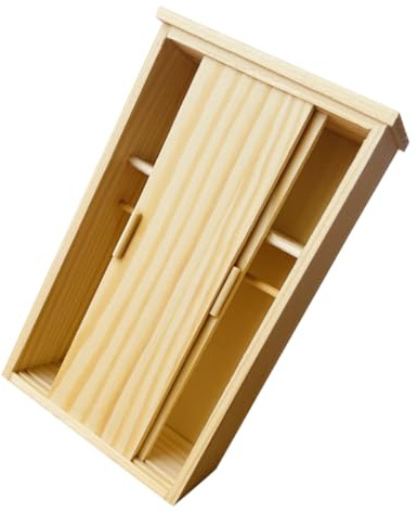 UPKOCH Mini-kleiderschrank Aus Holz Für Puppenhausmöbel Puppenhausgarderobe Und Miniatur-schlafzimmermöbel Spielrequisiten Und Puppenhausdeko