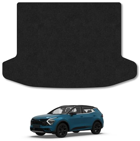 Kia Sportage [Petrol/Diesel - Upper Boot - No Subwoofer] (2021+) Boot Liner Compatible with Mat Accessory Tailored Fit Protector Anti-Slip Durable Custom Fit Dog Friendly Black Trim Binding Easy-Clean