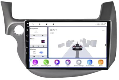 Autoradio Autoradio Lettore Radio per HONDA FIT JAZZ 2008-2013 Android 15 9 Pollici Auto Lettore Multimediale Bluetooth Per, 8 core 8G+256G