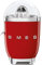 Smeg CJF01RDUK Retro 50's Style Citrus Juicer with Lid, Stainless Steel Reamer and Strainer, Anti-Drip Spout, Red