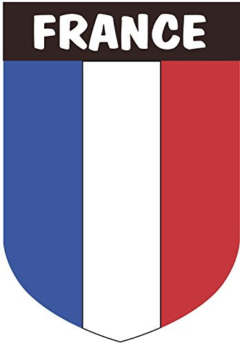 Artimagen Pegatina Escudo Francia con Texto 40x60 mm.