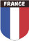 Artimagen Pegatina Escudo Francia con Texto 40x60 mm.