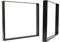 [HLC] Lot 2 pieds de table carrés industriels vis GRATUITES, guide de montage et protections de sol - 40 cm à 71 cm, 3 finitions [Table Large, Noir]