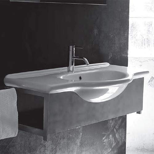 Consolle lavabo per mobile semincasso Venezia 75 in ceramica