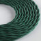 Klartext - Cavo tessile trecciato LUMIÈRE per illuminazione, 3x0,75mm, Verde scuro, 5mt.|Attenzione: cavo terra incluso! Massima sicurezza anti scossa!