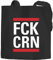 Moonworks® Jutebeutel Aufdruck FCK CRN Parodie HipHop Musik Pandemie Krise durchhalten Statement schwarz 2 lange Henkel