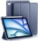 Vobafe Hülle für iPad Air 11 Zoll 2025/2024 M3/M2, iPad Air 5 4 Generation(2022/2020, 10,9 Zoll,5./4.), Flexibler TPU-Rückdecke mit mit Stifthalter, Auto Schlafen/Wachen, Blau Grau