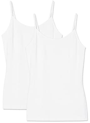 Snocks Spaghetti Top Damen aus Bio-Baumwolle 2er Pack - Körperbetonte Passform - Hochwertige Unterhemden mit klassischen Trägern