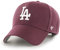 '47 MLB Los Angeles Dodgers MVP Unisex-Baseballkappe, Verstellbar, Hochwertiges Design, White Logo, Dark Maroon