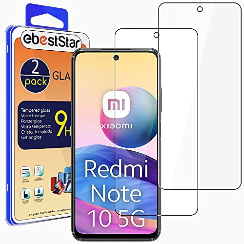 ebestStar - Cristal Templado x2 para Xiaomi Redmi Note 10 Pro, Protector Pantalla Película Vidrio, Antigolpes