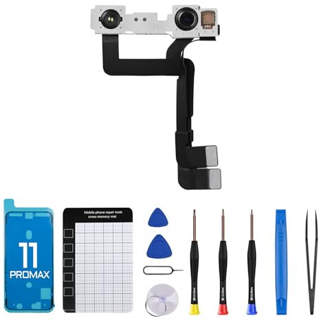 DGSCSMY iPhone 11 Pro Max Front Camera with Sensor Proximity Light Flex Cable Replacement for iPhone 11 Pro Max 6.5 inch(Camera Lens Protector Tools Kit)