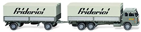 Wiking 047502 H0 Hanomag, Henschel Pritschenhängerzug Friderici, 1:87