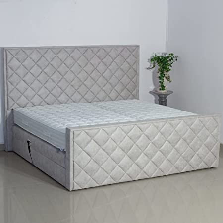 PAARA Boxspringbett Cabo GM | Fußblende |10.000 Newton Motorleistung | Antirutsch-Matten | Royal-WS® Taschenfederkern Matratze mit GELAX® Topper Kern | Made in Germany (160 x 200 cm)