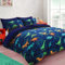 EXQUIZIT HOME Teddybär Fleece Dinosaurier Brüllender Bettbezug Bettwäsche Set mit passendem Kissenbezug warm gemütlich Winter Kinder Dinosaurier blau Einzelbett ca. 135 cm x 200 cm