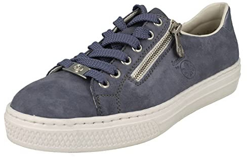 Rieker Newark Womens Trainers 4 UK Light Blue Suede