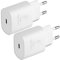 Schnellladegerät für Samsung, 2 Stücke 25W USB C Ladegerät Stecker für iPhone 16 15 14 13 12 Pro Max 11 XR, iPad, Super Fast Charger Typ C Handy Netzteil Adapter für Galaxy S25 S24 S23 S22 S21 A55