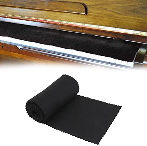 Piano dust cloth, Keys Piano Keyboard Dust Cover, Cleaning Cloth For Piano Keyboard, Piano Keyboard Cover, Piano Cover Piano Keyboard, Black, 25 x 15 cm
