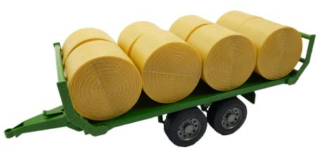 efaso RC Trecker E351 1:16 RC Traktor erweiterbar mit Sprühanlage, Heuwender, Heuballen und Kippanhänger RTR Ferngesteuertes Fahrzeug, Baufahrzeug (RC Heuballen S056-8 Heuballen inklusive)