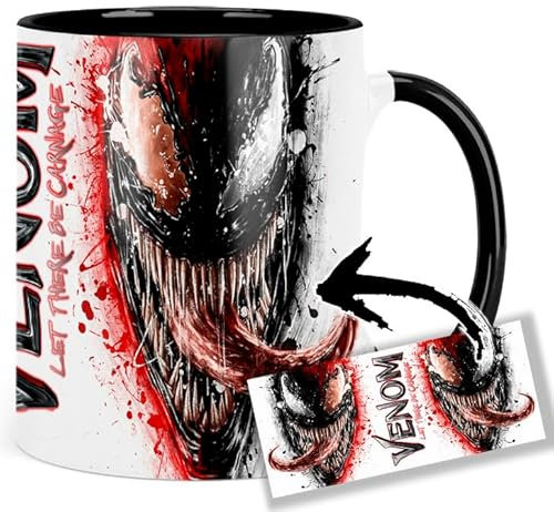 MasTazas Venom Let There Be Carnage Taza Ceramica Interior y Asa Negra