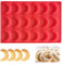 Niuhong 18 Löcher Vanillekipferl Backform Silikon Flexiform Kipferl Schokolade Cake Mould Backblech Antihaft Gebäck Backformen Kekse Brot Backmatte Silikonform Kuchenform Schokoladenform