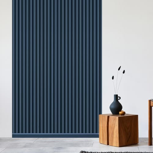 REESE Wandpaneele Dunkelblau | Sockelleiste 230 cm | Deckenpaneele | Wandverkleidung | kein Bohren | MDF| Weimarer Profil
