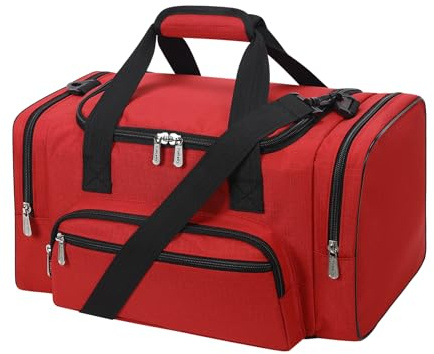 ZZY 25L Sporttasche Klein, 43x25x23 cm Kleine Reisetasche, Rot | Gym Tasche, Fitness Tasche Trainingstasche für Weekender Reisetasche