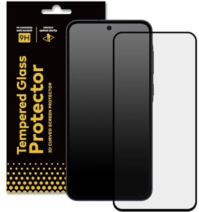 RhinoShield protection écran compatible avec [Galaxy A55] | Verre trempé bord à bord 9H - Résistance rayures et traces de doigts - Dureté 9H protection courbée [adhésif sans bulles]