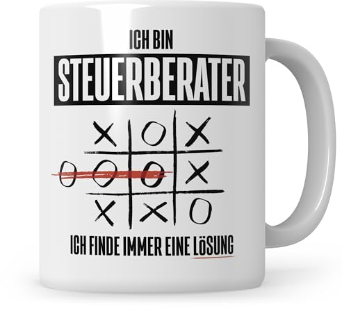 Sweetify Steuerberater Tasse, Ich finde immer eine Lösung, Humor, Witz, Steuerbürö, Steuerberaterausbildung, Rechnungswesen, Buchhaltung