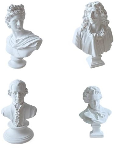 YLZCAM Dekorative Statue for Wohnzimmer, Skulptur, Kunstharzfiguren for Dekoration, Desktop, Bücherregal, Ornamente, Zuhause (Color : Mozart 15cm)