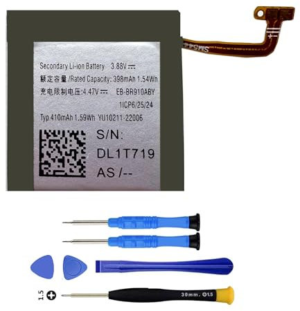 Vvuilsty EB-BR910ABY Batterie de rechange pour Samsung Galaxy Watch 5 44 mm SM-R915U SM-R910, 0 cycle, compatible avec Samsung Galaxy Watch 5 44 mm SM-R915U SM-R910 avec kits d'outils de réparation