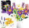 Flower Bouquet Building Blocks Set, 13 Artificial Botanical Collection Flowers Building Block Kits, Birds of Paradise Flower Bouquet Plant Collection Set Gift for Valentine's Day, Mother's Day 891pcs