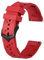 BISONSTRAP FKM Uhrenarmband 20mm, Tauch Gummi Armband für Herren, Schnellverschluss, Rot (Schwarze Schnalle)