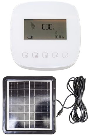 PNI Programador de riego Inteligente SWI190 WiFi con Panel Solar de 3,3 W, 8 Zonas, Control por aplicación Tuya
