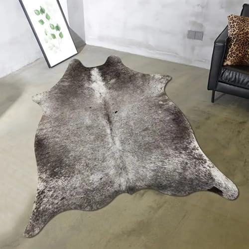 RobustWeg Teppich Aus Kuhfell Imitat,Retro-Kuhfell-Teppich,KüNstlicher Zebrahide-Teppich,KüNstliche Tierteppiche,rutschfeste Unterseite Fellimitat Waschbar,FüR Wohnzimmer Schlafzimmer Sofa