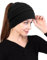MELLIEX Damen Strickmütze mit Zopfloch für Ihren Pferdeschwanz Wintermütze Gestrickt Wintermütze Beanie für Pferdeschwanz