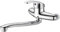 VirtuGro Grifo Cocina Pared 30CM Grifos Cocina Fregadero con Cartucho de Cerámica Monomando Agua Fría y Caliente Boquilla de Dispensación Orientable a 360° Cromado Plata