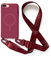 Leather Armor Handykette Hülle für iPhone 6/7/8 Plus(5.5) mit Band Halsband Lanyard (abnehmbar) Handyhülle, Verstellbarer Lanyard.Magnetisch Stoßfest Silikonhülle Wireless Charging kompatibel .-Rot