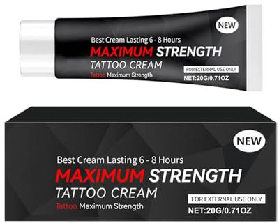 Tattoo Numibing Cream Gel 20 Grams,Bis zu 6 Stunden zusätzliche Kraft-Tattoos, neue beruhigende Gel-Gelenpflege-Stick, beruhigend, befeuchten und beruhigenden Gelenk Hautpflege für trockene Haut (1)