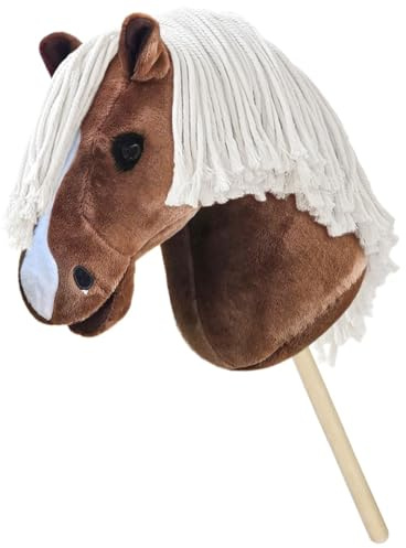 Equimed Standard Hobby Horse Kid-Friendly Realistic Toy Pony Exercise Toy (Bingo)