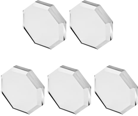 Diakey Glas-Papiergewichte, Stoffmuster-Gewichte zum Nähen, glatte Kanten, transparent, dekorativer Glasblock für Stoffschneiderherstellung, Musterschneiden, Basteln, 5 Stück