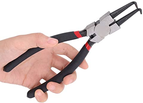 Jeffergarden 9in Snap Ring Pliers Carbon Steel with Internal Bent Jaw Easy to Use for Circlip Installation and Removal